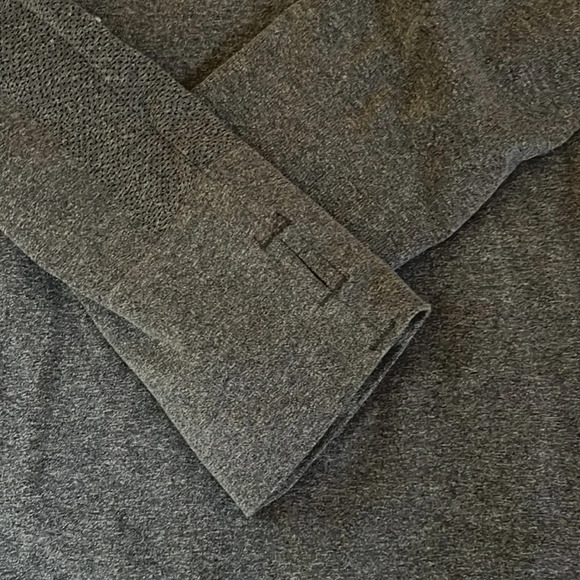 ZYIA seamless performance scoop heather gray grey long sleeve large - Picture 7 of 8